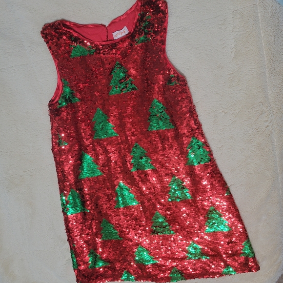 Christmas Tree All Sequin Dress, M - Picture 1 of 12